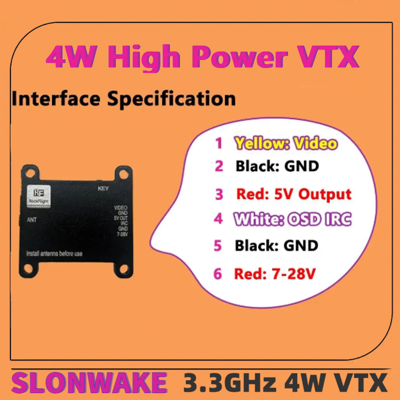 SLONWAKE FPV 3.3G 16CH 4000mW  - Drone Rc Fpv 评论和价格