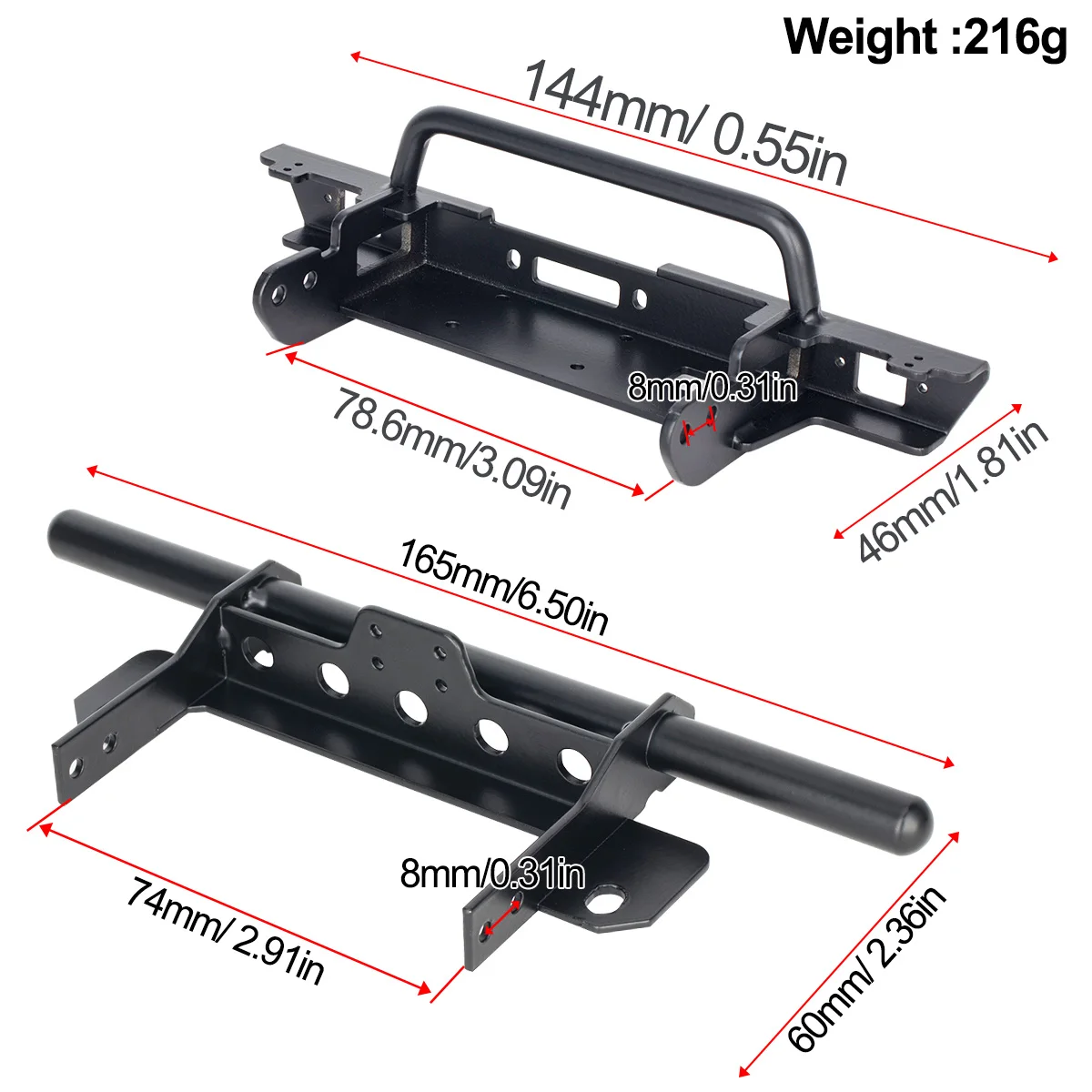 Metal Front Bumper for VP VS4- - Rc Rock Crawler 评论和价格