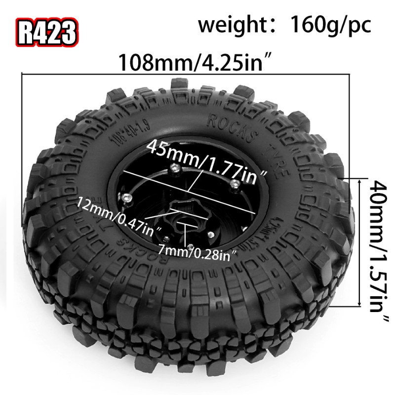 B05C-4PCS Beadlock Wheel Rim T - Rc Rock Crawler 评论和价格
