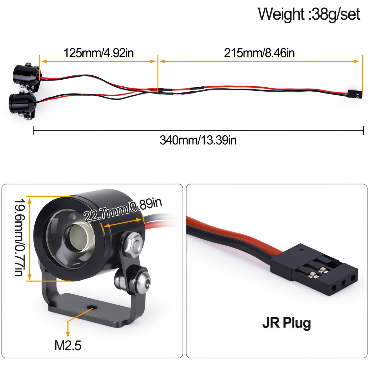 RC Car LED Light Headlight Spo - Drone Lidi Rc 评论和价格