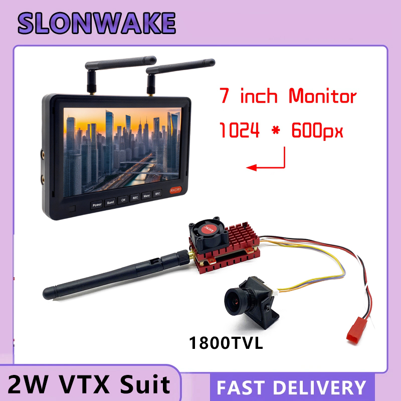 SLONWAKE 5.8G 2W VTX FPV 1800T - Drone Rc With Screen 评论和价格
