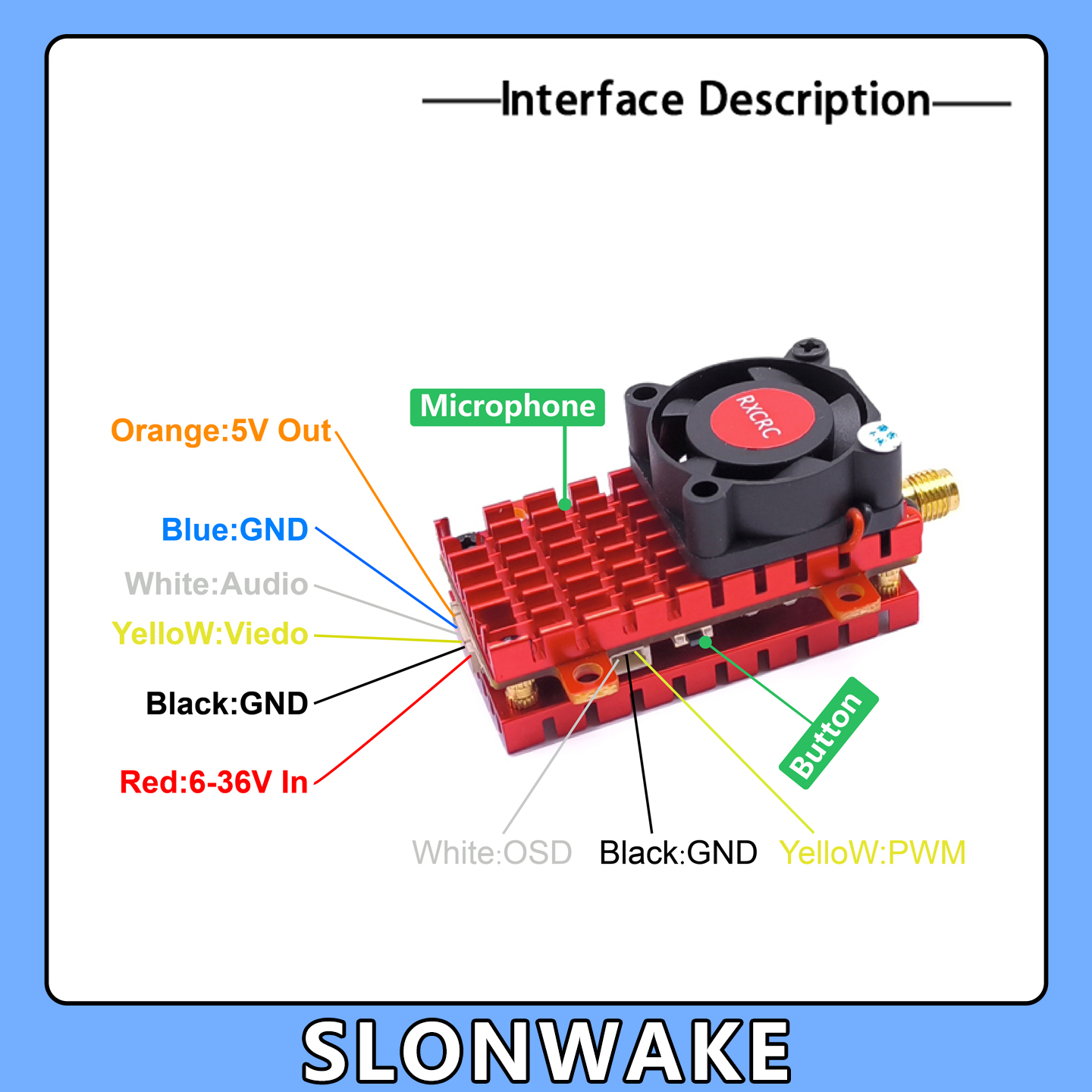 SLONWAKE 5.8G 2W VTX FPV 1800T - Drone Rc With Screen 评论和价格