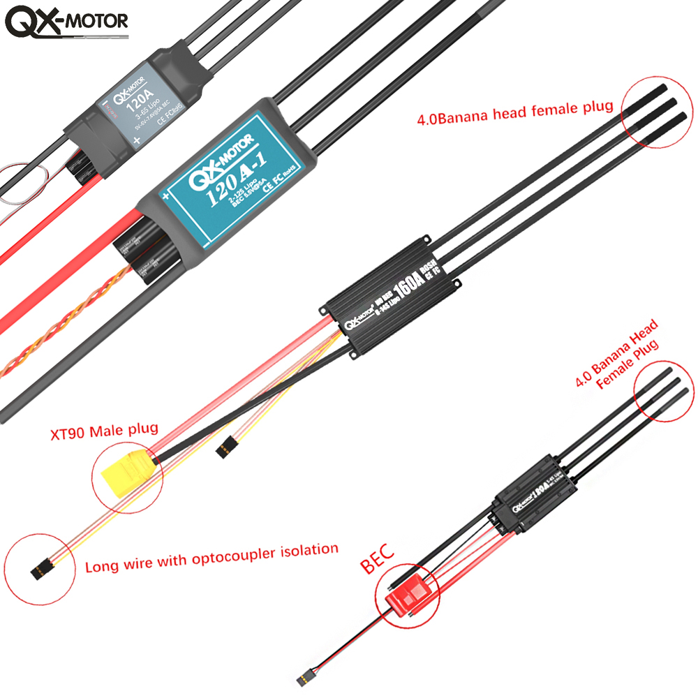 20A-120A Brushless ESC Speed C - Drone Rcs 评论和价格