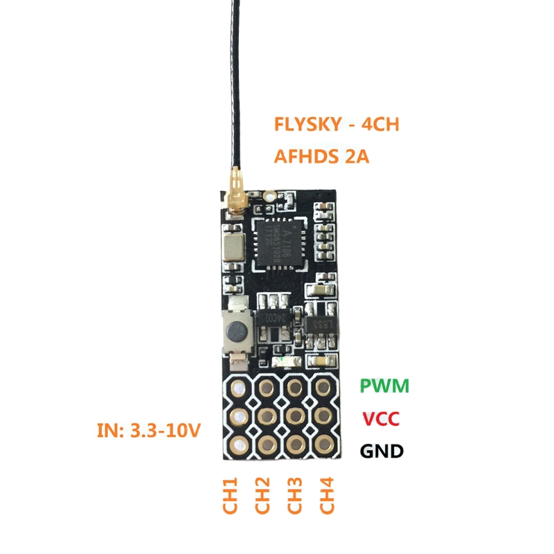 Flysky FS2A Mini Receiver 4CH  - Drone Rc Mini 评论和价格