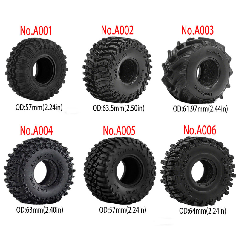 4PCS 1.0inch 57-67mm RC Crawle - Rc Rock Crawler 评论和价格