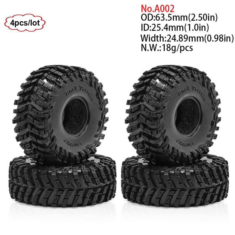 4PCS 1.0inch 57-67mm RC Crawle - Rc Rock Crawler 评论和价格