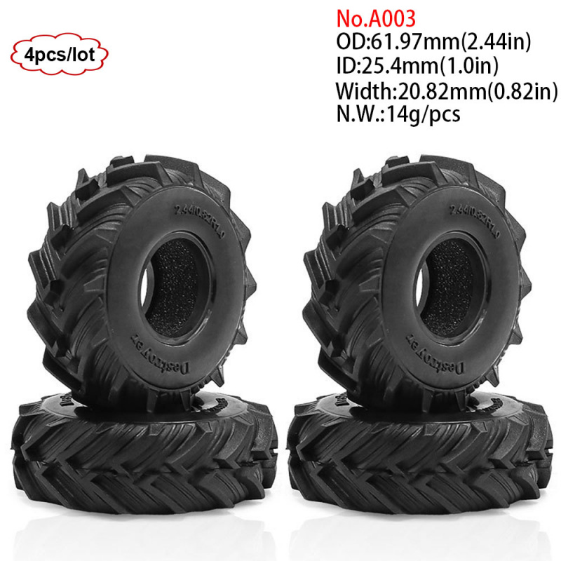 4PCS 1.0inch 57-67mm RC Crawle - Rc Rock Crawler 评论和价格