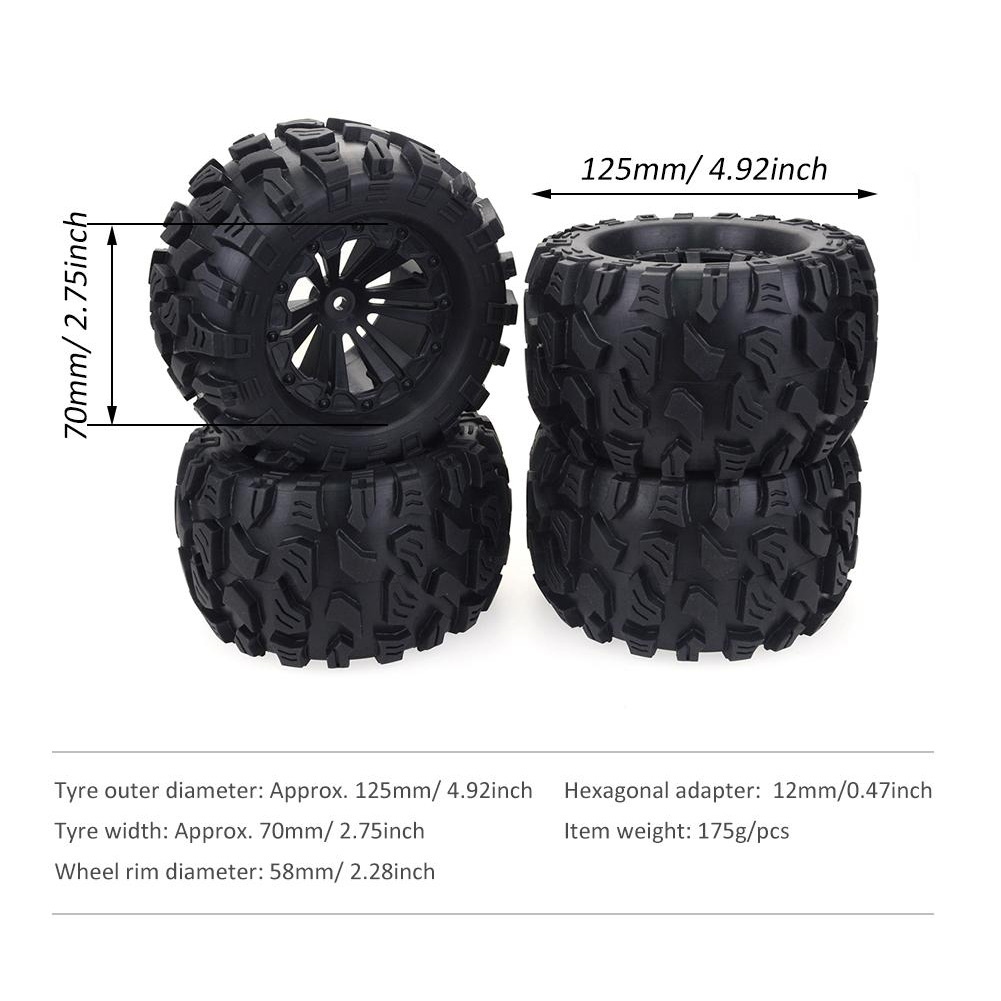 ZD Racing 4PCS 125MM 1/10 Mons - Rc Rock Crawler 评论和价格