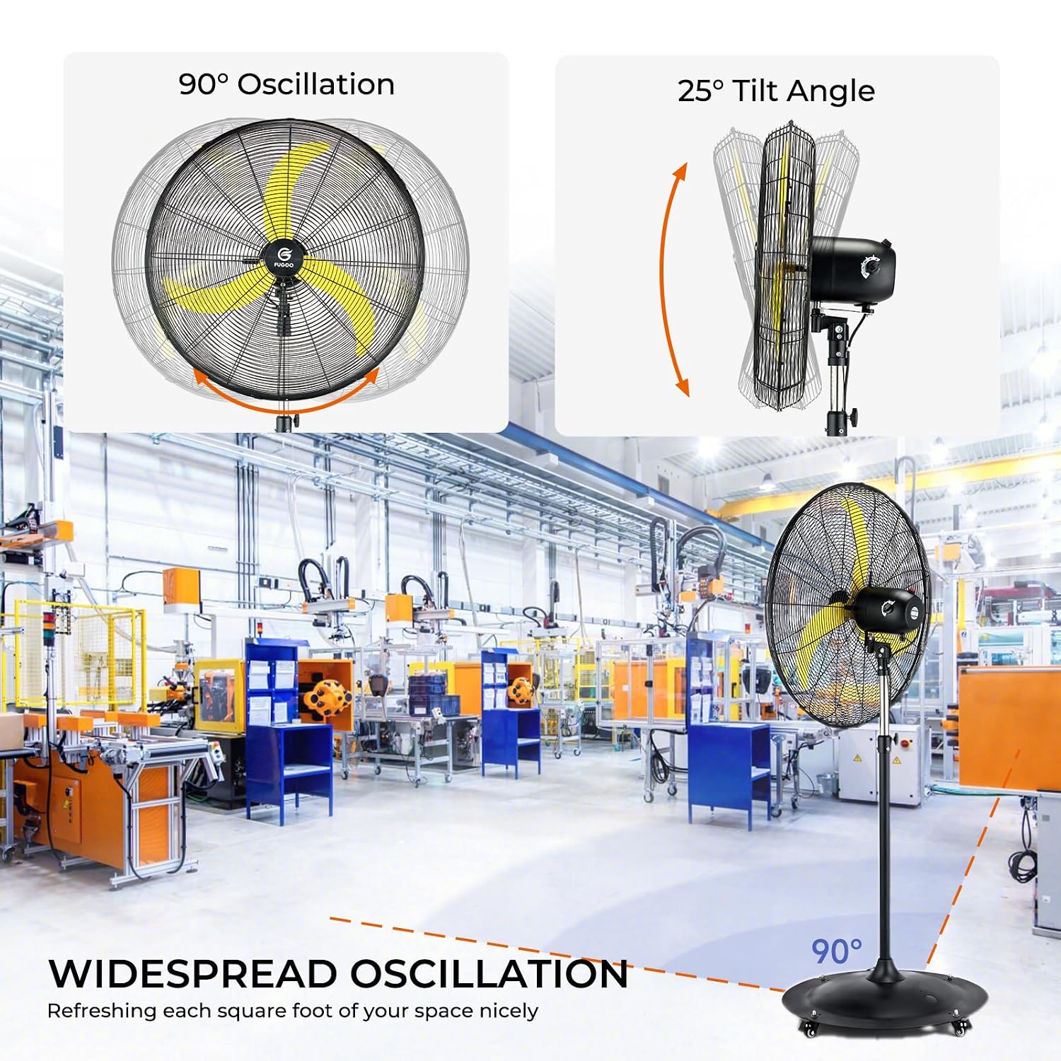 24'' Outdoor Oscillating Pedes - Brushless Motor 评论和价格
