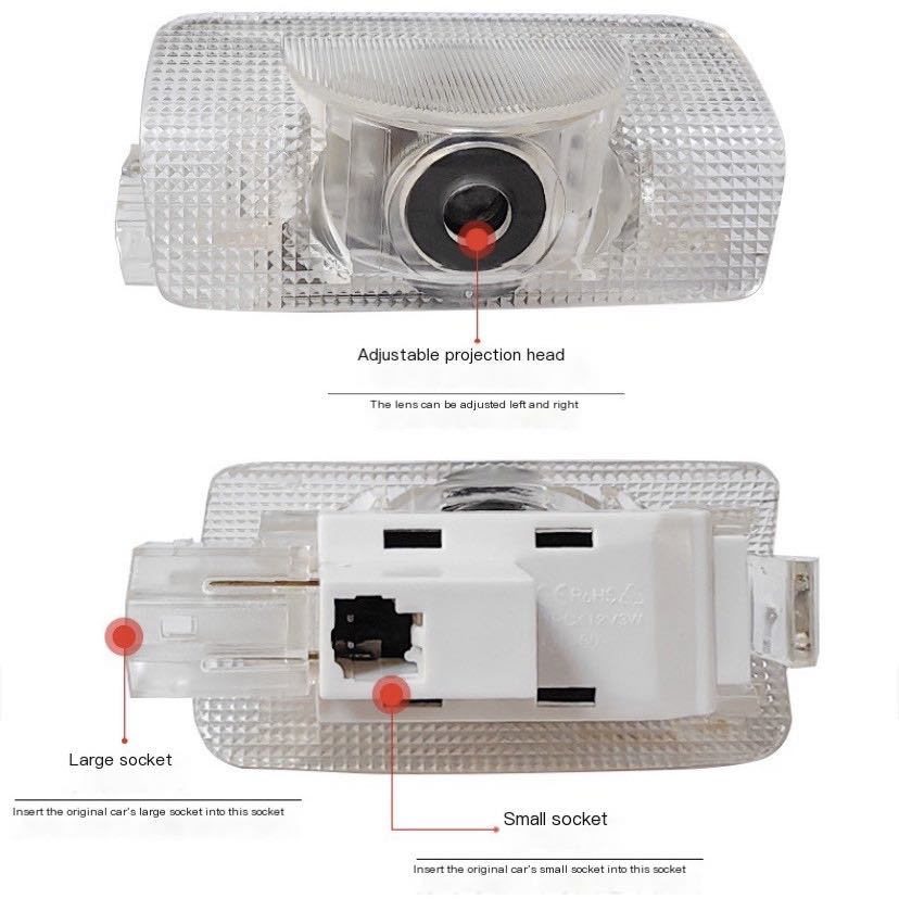 2Pcs LED Projector Lamp Car Do - Drone Lidi Rc 评论和价格